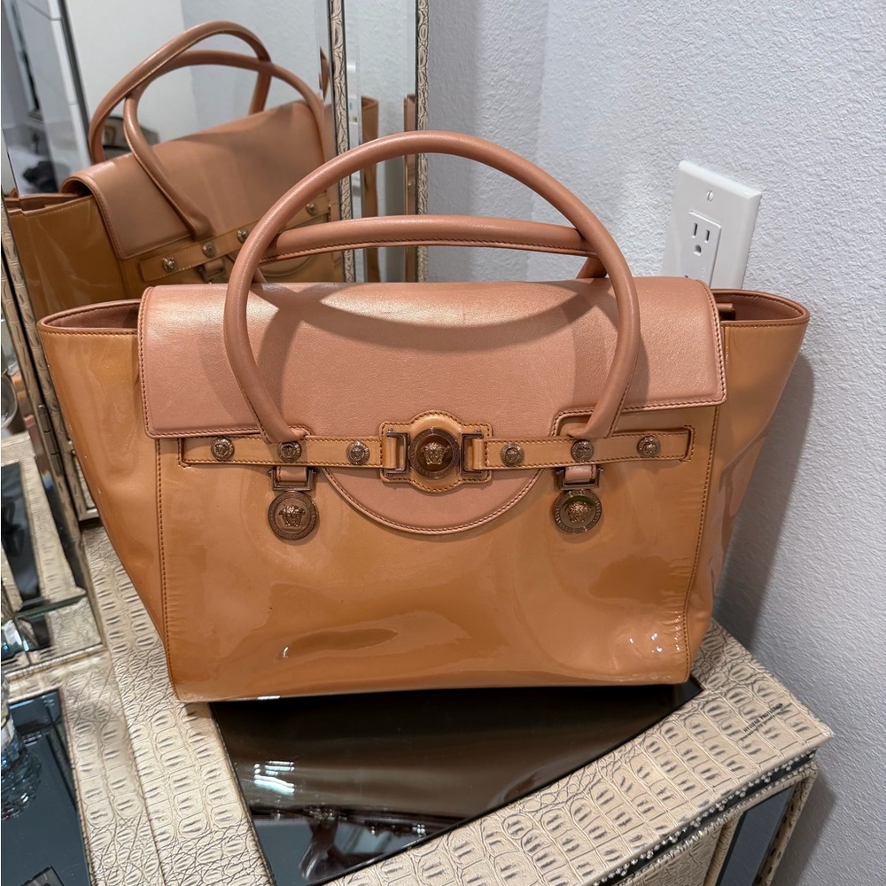 Versace Tan Satchel Bag